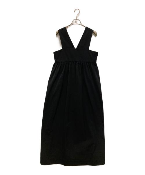 UNITED ARROWS（ユナイテッドアローズ）UNITED ARROWS (ユナイテッドアローズ) ツイル キャミソール ワンピース ブラック サイズ:38の古着・服飾アイテム