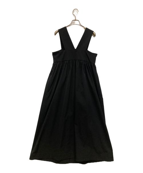UNITED ARROWS（ユナイテッドアローズ）UNITED ARROWS (ユナイテッドアローズ) ツイル キャミソール ワンピース ブラック サイズ:38の古着・服飾アイテム