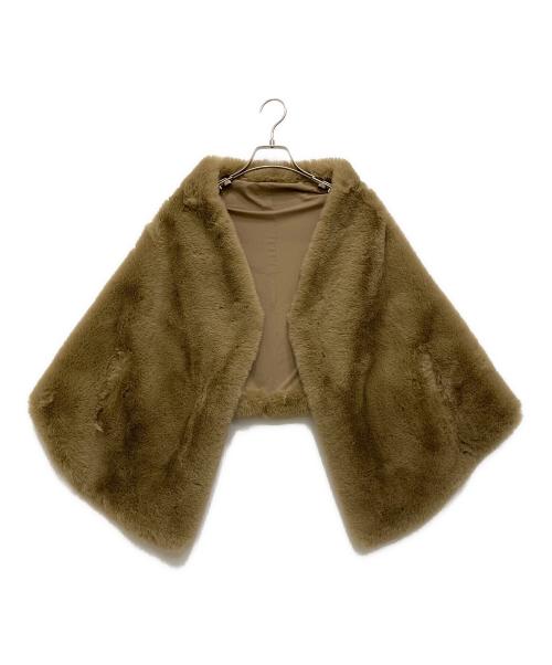 JENNE（ジェンヌ）JENNE (ジェンヌ) リッチボリュームファーケープ ブラウン サイズ:FREEの古着・服飾アイテム