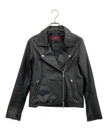 ITEMS URBAN RESEARCH（アイテムズ アーバンリサーチ）の古着「ラムレザーライダースジャケット」｜ブラック