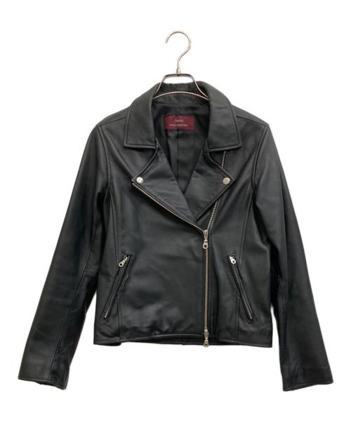 ITEMS URBAN RESEARCH（アイテムズ アーバンリサーチ）ITEMS URBAN RESEARCH (アイテムズ アーバンリサーチ) ラムレザーライダースジャケット ブラック サイズ:36の古着・服飾アイテム