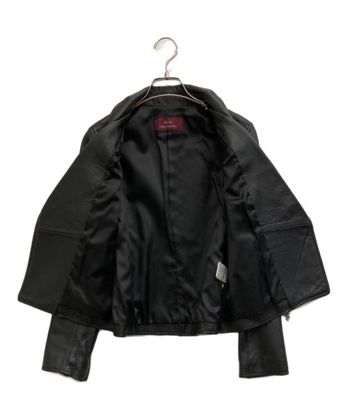 ITEMS URBAN RESEARCH（アイテムズ アーバンリサーチ）ITEMS URBAN RESEARCH (アイテムズ アーバンリサーチ) ラムレザーライダースジャケット ブラック サイズ:36の古着・服飾アイテム