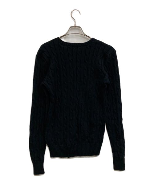POLO RALPH LAUREN（ポロ・ラルフローレン）POLO RALPH LAUREN (ポロ・ラルフローレン) ケーブルニット ブラック サイズ:Lの古着・服飾アイテム