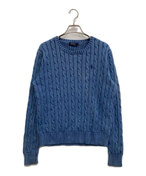 POLO RALPH LAUREN（ポロ・ラルフローレン）POLO RALPH LAUREN (ポロ・ラルフローレン) ケーブルニット ネイビー サイズ:-の古着・服飾アイテム