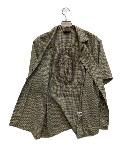 PLEASURES（プレジャーズ）PLEASURES (プレジャーズ) 半袖シャツ ブルー×イエロー サイズ:-の古着・服飾アイテム