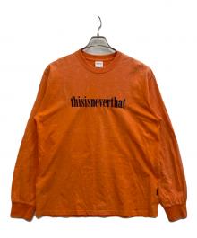 thisisneverthat（ディスイズネバーザット）の古着「ロゴカットソー」｜オレンジ