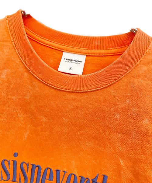 thisisneverthat（ディスイズネバーザット）thisisneverthat (ディスイズネバーザット) ロゴカットソー オレンジ サイズ:Lの古着・服飾アイテム