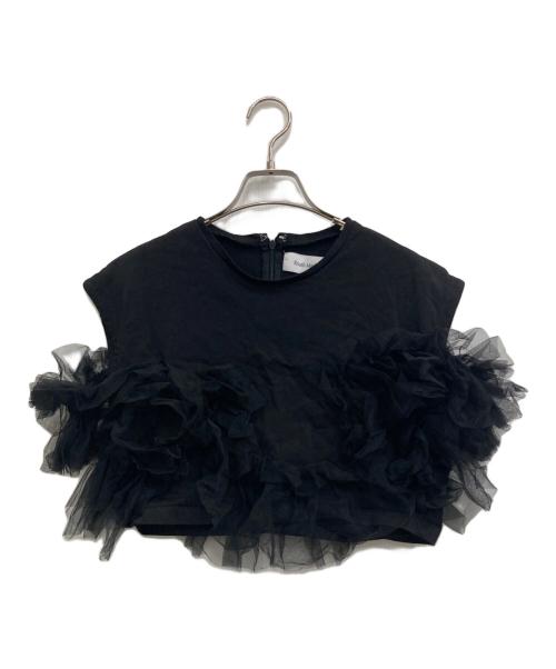 Knuth Marf（クヌースマーフ）knuth marf (クヌースマーフ) ドッキングチュールトップス ブラック サイズ:Fの古着・服飾アイテム