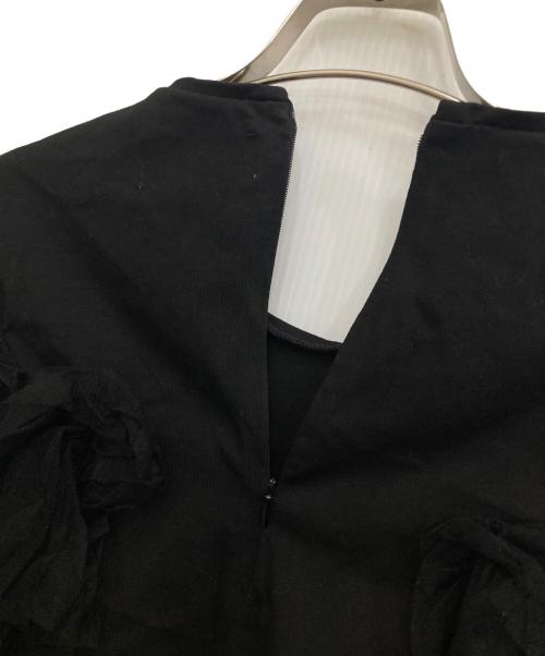 Knuth Marf（クヌースマーフ）knuth marf (クヌースマーフ) ドッキングチュールトップス ブラック サイズ:Fの古着・服飾アイテム