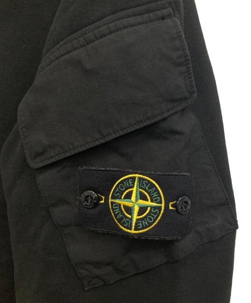 STONE ISLAND（ストーンアイランド）STONE ISLAND (ストーンアイランド) BRUSHED ORGANIC COTTON FLEECE ブラック サイズ:Mの古着・服飾アイテム