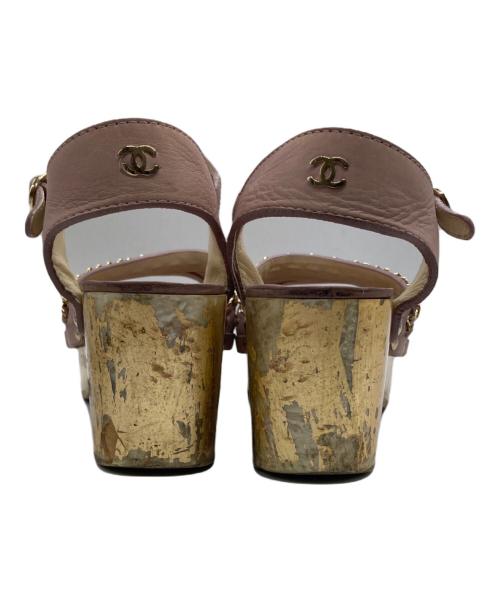 CHANEL（シャネル）CHANEL (シャネル) チェーンサンダル ピンク サイズ:SIZE 37 1/2の古着・服飾アイテム