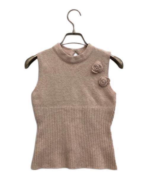ANDMARY（アンドマリー）ANDMARY (アンドマリー) flower knit set up ピンク サイズ:-の古着・服飾アイテム