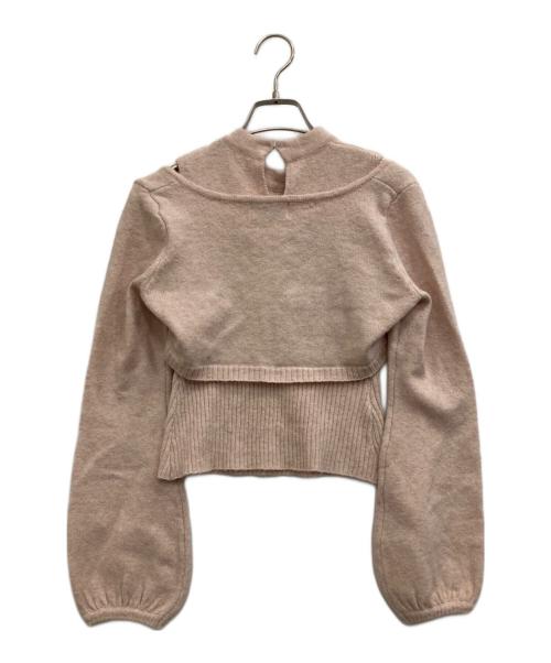 ANDMARY（アンドマリー）ANDMARY (アンドマリー) flower knit set up ピンク サイズ:-の古着・服飾アイテム