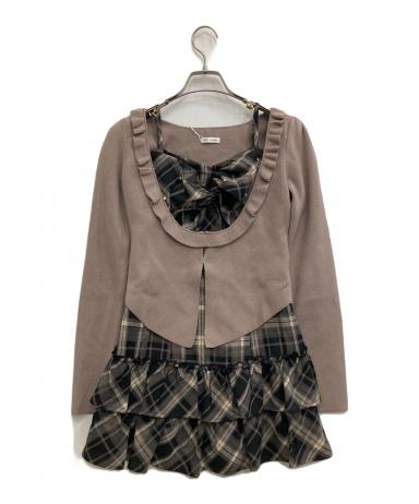 中古・古着通販】rilly emulie (リリーエミュリ) Frill Cardigan Check
