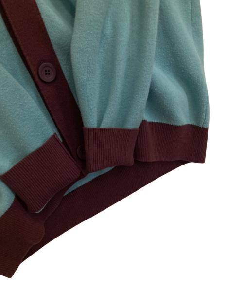 CABAN（キャバン）CABAN (キャバン) コットンカシミヤ バイカラーVネックカーディガン スカイブルー サイズ:Mの古着・服飾アイテム