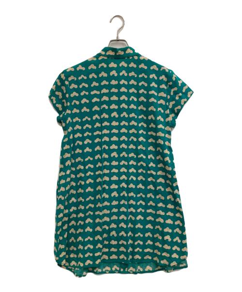 marimekko（マリメッコ）marimekko (マリメッコ) 半袖シャツワンピース グリーン サイズ:Sの古着・服飾アイテム