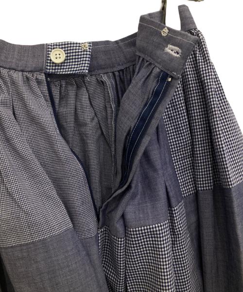 tricot COMME des GARCONS（トリココムデギャルソン）tricot COMME des GARCONS (トリココムデギャルソン) チェック切替スカート ネイビー サイズ:Sの古着・服飾アイテム