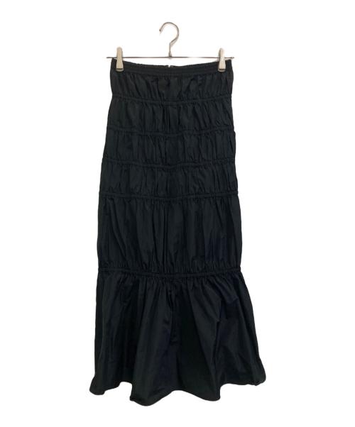 LOEFF（ロエフ）LOEFF (ロエフ) ギャザースカート ブラックの古着・服飾アイテム