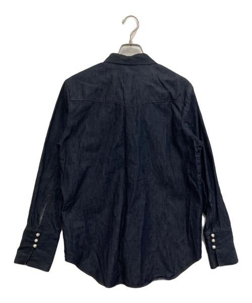 AEWEN MATOPH（イウエン マトフ）AEWEN MATOPH (イウエン マトフ) スカーフビジューボタンシャツ インディゴ サイズ:-の古着・服飾アイテム