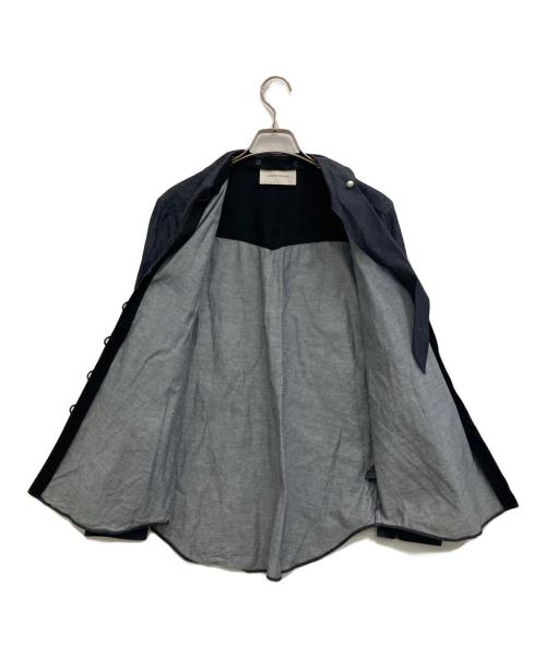 AEWEN MATOPH（イウエン マトフ）AEWEN MATOPH (イウエン マトフ) スカーフビジューボタンシャツ インディゴ サイズ:-の古着・服飾アイテム