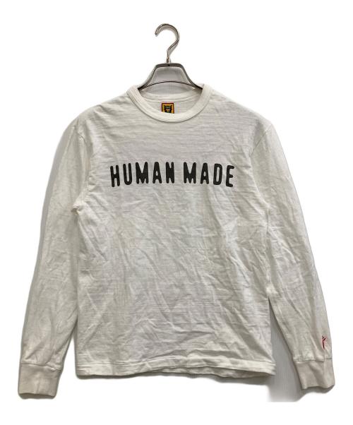 HUMAN MADE（ヒューマンメイド）HUMAN MADE (ヒューマンメイド) ロゴカットソー ホワイト サイズ:Sの古着・服飾アイテム