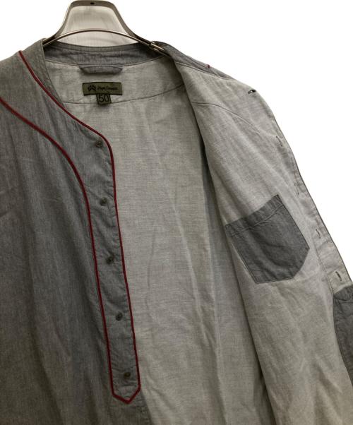 NIGEL CABOURN（ナイジェルケーボン）NIGEL CABOURN (ナイジェルケーボン) ベースボールシャツS/S グレー サイズ:50の古着・服飾アイテム