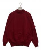 WORKERSワーカーズ）の古着「Cotton Raglan Sweater」｜レッド