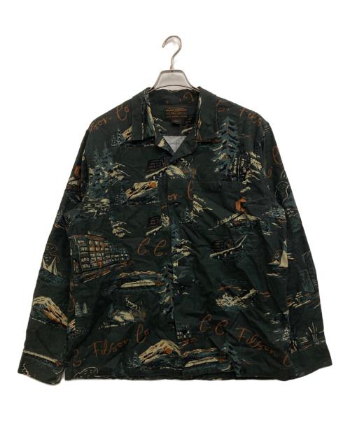 FILSON GARMENT（フィルソン ガーメント）FILSON GARMENT (フィルソン ガーメント) ELK HEIGHTS SHIRT グリーン サイズ:Lの古着・服飾アイテム