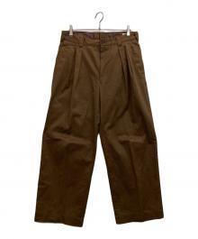 J.S HOMESTEAD（ジャーナルスタンダード ホームステッド）の古着「HEAVY WEAPON DEEP TUCK M52 TROUSERS」｜ブラウン