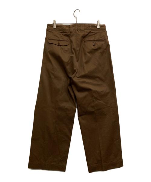 J.S HOMESTEAD（ジャーナルスタンダード ホームステッド）J.S HOMESTEAD (ジャーナルスタンダード ホームステッド) HEAVY WEAPON DEEP TUCK M52 TROUSERS ブラウン サイズ:Lの古着・服飾アイテム