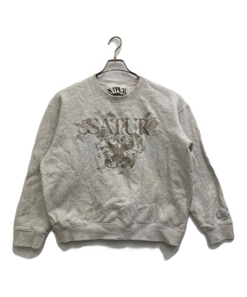 SATUR（セター）SATUR (セター) 裏起毛スウェット ライトグレー サイズ:-の古着・服飾アイテム