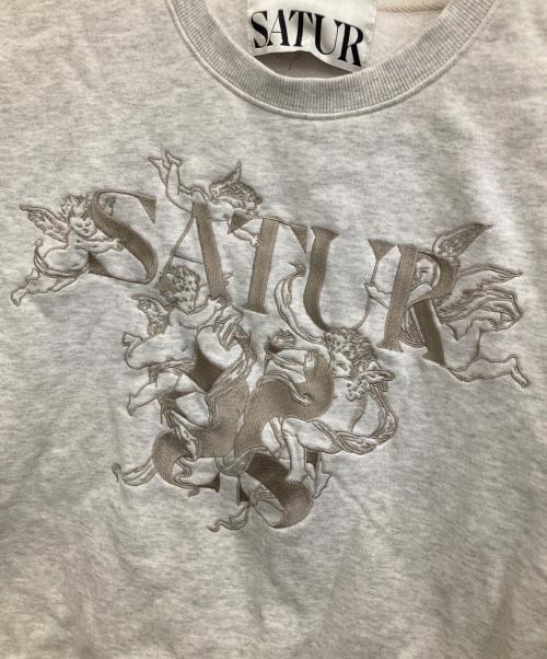 SATUR（セター）SATUR (セター) 裏起毛スウェット ライトグレー サイズ:-の古着・服飾アイテム