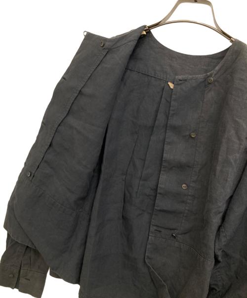 ARTS&SCIENCE（アーツアンドサイエンス）ARTS&SCIENCE (アーツアンドサイエンス) ノーカラーシャツ グレー サイズ:1の古着・服飾アイテム