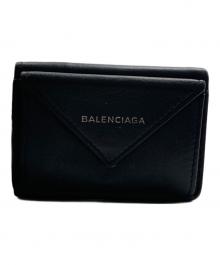 BALENCIAGA（バレンシアガ）の古着「ペーパーミニウォレット」｜ブラック