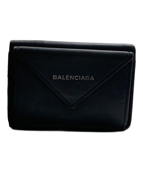 BALENCIAGA（バレンシアガ）BALENCIAGA (バレンシアガ) ペーパーミニウォレット ブラックの古着・服飾アイテム