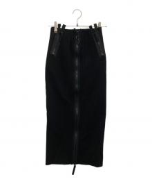 DIESEL（ディーゼル）の古着「ジップデザインタイトスカート」｜ブラック