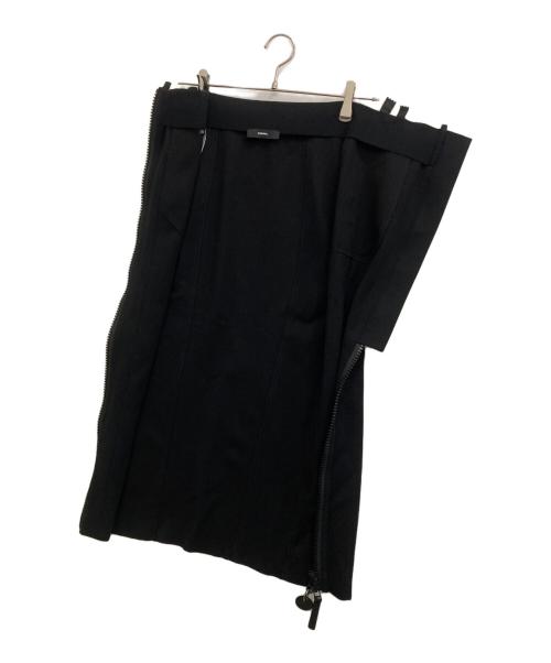 DIESEL（ディーゼル）DIESEL (ディーゼル) ジップデザインタイトスカート ブラック サイズ:25の古着・服飾アイテム