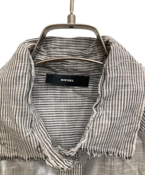 DIESEL（ディーゼル）DIESEL (ディーゼル) 長袖シャツ グレー サイズ:XSの古着・服飾アイテム