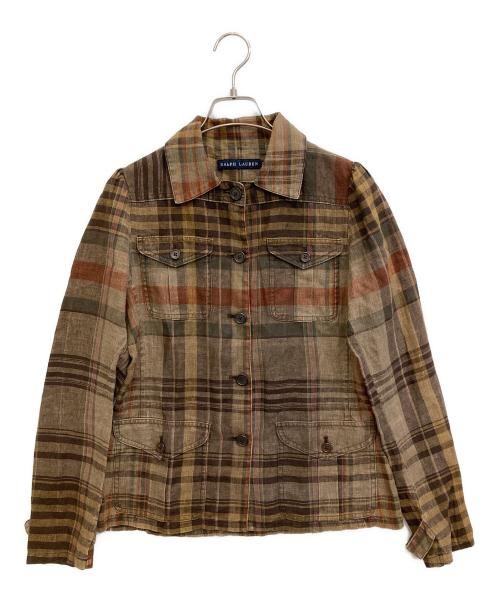 RALPH LAUREN（ラルフローレン）RALPH LAUREN (ラルフローレン) シャツジャケット ブラウン サイズ:7の古着・服飾アイテム