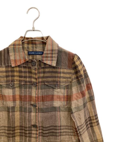RALPH LAUREN（ラルフローレン）RALPH LAUREN (ラルフローレン) シャツジャケット ブラウン サイズ:7の古着・服飾アイテム