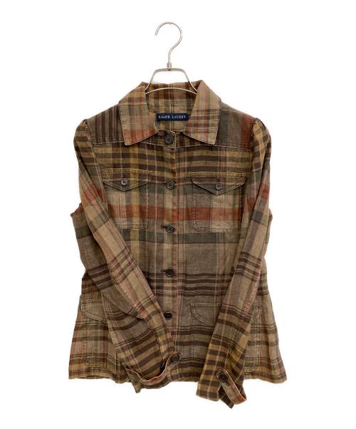 RALPH LAUREN（ラルフローレン）RALPH LAUREN (ラルフローレン) シャツジャケット ブラウン サイズ:7の古着・服飾アイテム