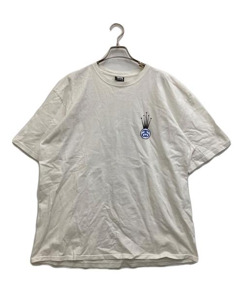 stussy（ステューシー）stussy (ステューシー) クラウンロゴTシャツ ホワイト サイズ:XLの古着・服飾アイテム