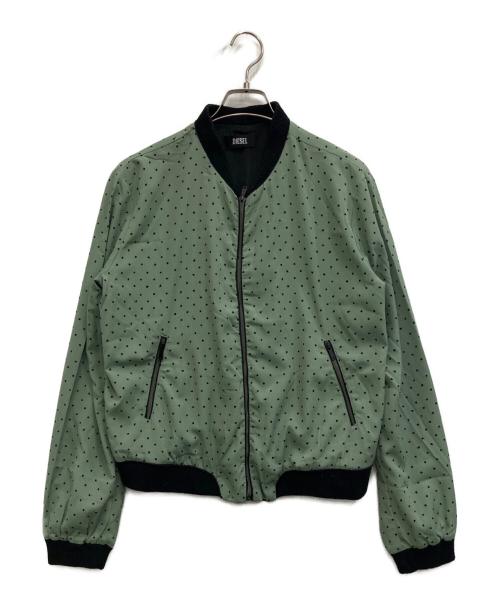 DIESEL（ディーゼル）DIESEL (ディーゼル) ドット柄MA1ジャケット グリーン サイズ:-の古着・服飾アイテム
