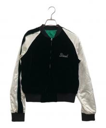 DIESEL（ディーゼル）の古着「リバーシブルスカジャン」｜ブラック×グリーン