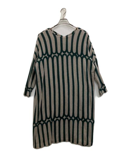 mina perhonen（ミナ ペルホネン）mina perhonen (ミナ ペルホネン) カシミヤワンピース グリーン サイズ:36の古着・服飾アイテム