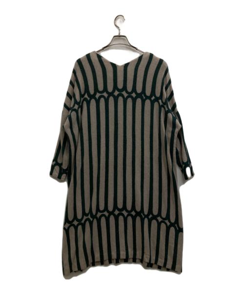 mina perhonen（ミナ ペルホネン）mina perhonen (ミナ ペルホネン) カシミヤワンピース グリーン サイズ:36の古着・服飾アイテム