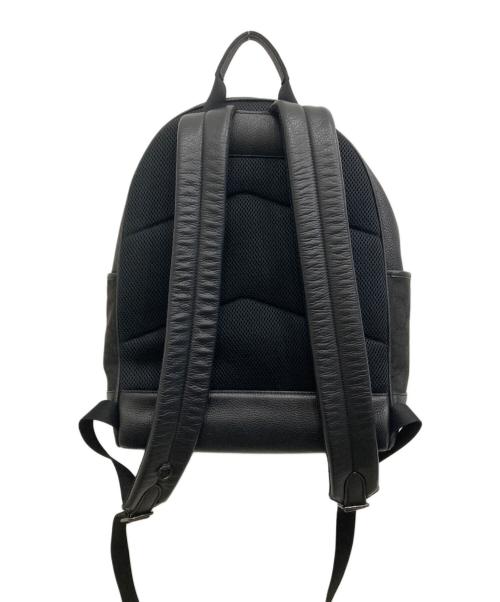 COACH（コーチ）COACH (コーチ) シグネチャー トンプソン ジャガード ヴァーシティ ストライプ バックパック ブラックの古着・服飾アイテム