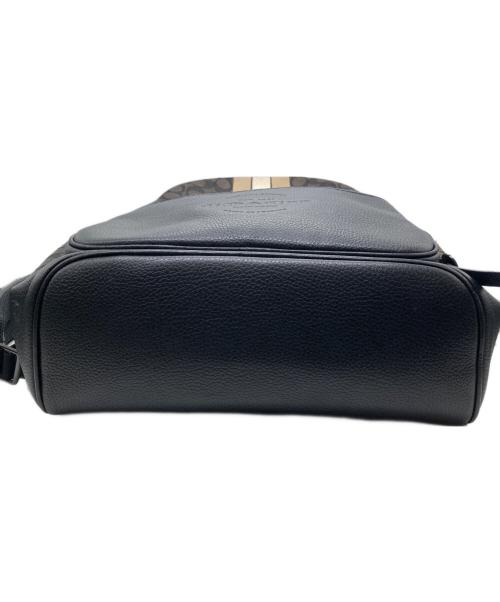 COACH（コーチ）COACH (コーチ) シグネチャー トンプソン ジャガード ヴァーシティ ストライプ バックパック ブラックの古着・服飾アイテム
