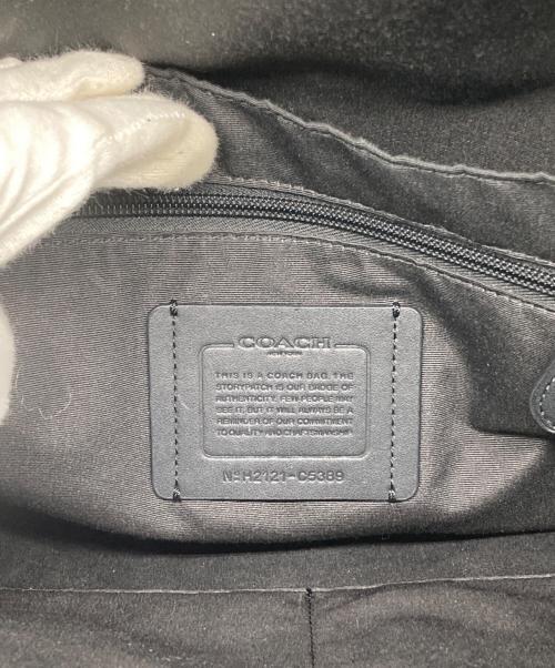 COACH（コーチ）COACH (コーチ) シグネチャー トンプソン ジャガード ヴァーシティ ストライプ バックパック ブラックの古着・服飾アイテム