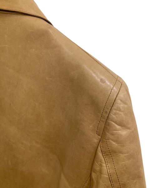 CoSTUME NATIONAL HOMME（コスチューム ナショナル オム）CoSTUME NATIONAL HOMME (コスチューム ナショナル オム) レザージャケット ブラウン サイズ:48の古着・服飾アイテム